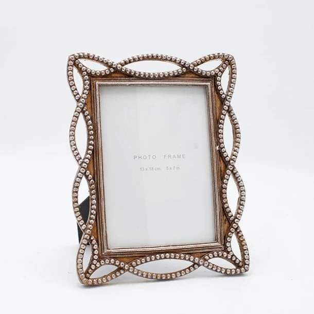 Κορνίζα Polyresin Με Πέρλες Μπρονζέ 13x18εκ. ESTHETI 815-00067