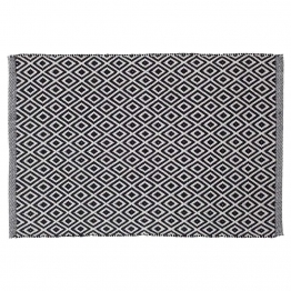 Ταπέτο Μπάνιου Βαμβακερό 60x90εκ. Trellis Black Sealskin 294213619