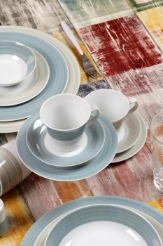 Σετ Φλυτζάνια Τσαγιού 6τμχ Πορσελάνης Σε 2 Αποχρώσεις 220ml Pinelies CRYSPO TRIO 24.470.16