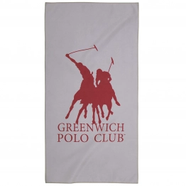Πετσέτα Γυμναστηρίου Microfiber 45x90εκ. Essential 4187 Grey-Red Greenwich Polo Club