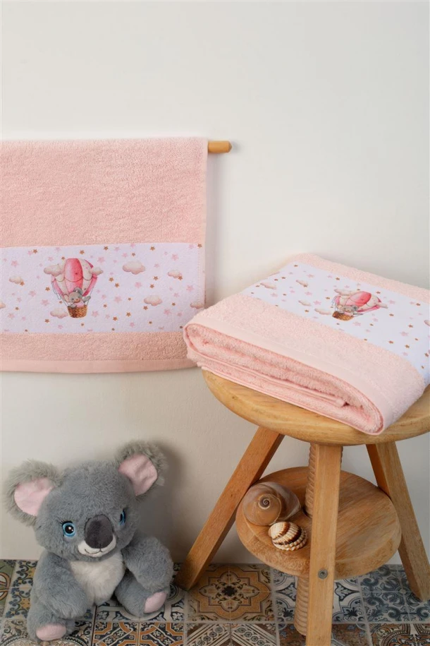 Σετ Πετσέτες 2τμχ Βαμβακερές Into The Sky 68 Pink DimCol