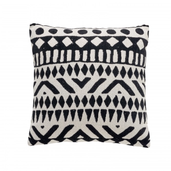 Διακοσμητικό Μαξιλάρι Chenille 40x40εκ. Throws 0277 Μαύρο-Κρεμ Das Home