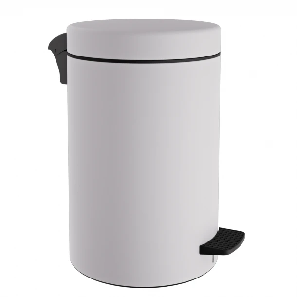 Κάδος Απορριμμάτων Matte White 12lt Pam & Co 25x40εκ. 12-090-033