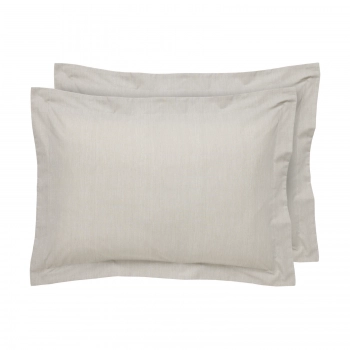Ζεύγος Μαξιλαροθήκες Polycotton 50x70+5εκ. Oxford Casual 5445 Taupe Das Home