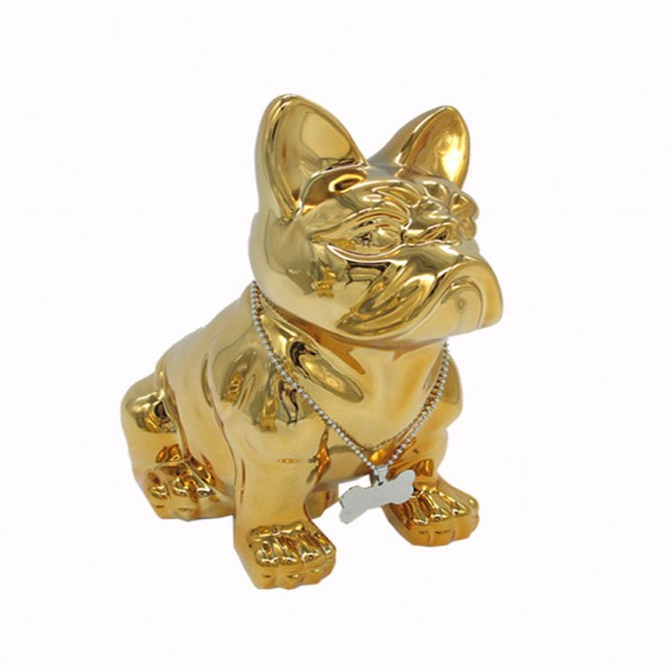 Διακοσμητικό Σκυλάκι Κεραμικό Χρυσό Art Et Lumiere 15,5x10,5x18,5εκ. 10502