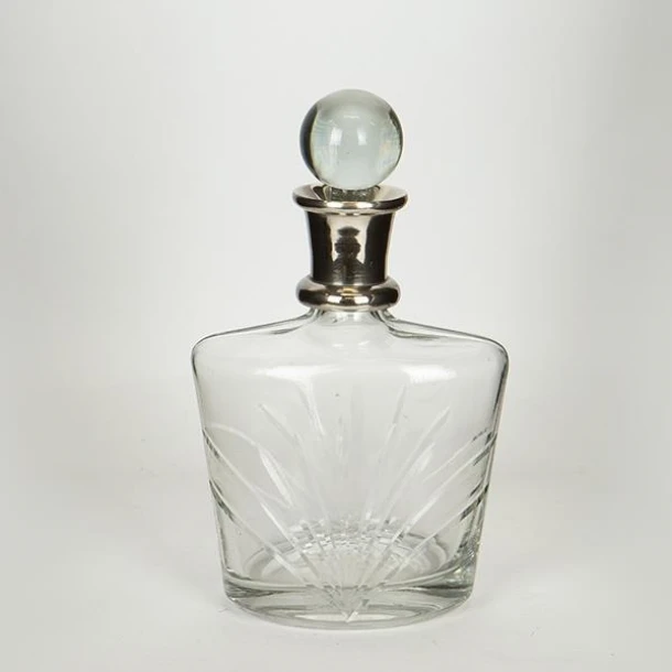 Καράφα Γυάλινη-Μεταλλική Διάφανη-Ασημί 10x15x25εκ. ESTHETI 752-10526