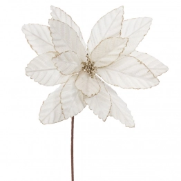 Χριστουγεννιάτικο Κλαδί Αλεξανδρινό Βελούδινο Ιβουάρ 60εκ. iliadis 90402