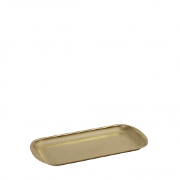 Πιάτο Ανοξείδωτο 18/10 Χρυσό Snow ESPIEL 27x15x1,5εκ. FEV207