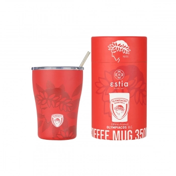 Θερμός-Ποτήρι Ανοξείδωτο Coffee Mug Olympiacos BC Edition 350ml-9x13εκ. Estia 00-27230
