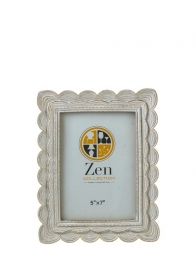 Κορνίζα Polyester Λευκή-Χρυσή 13x18εκ. Zen Collection 25.12.51497