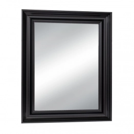 Καθρέπτης Τοίχου Πλαστικός (Εφέ Ξύλου) Μαύρος 60x80εκ. iliadis 91865