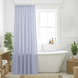 Κουρτίνα Μπάνιου Αδιάβροχη Polyester 240x180εκ. Curtains 0804 Μπλε Das Home