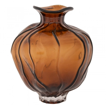 Βάζο Γυάλινο Καφέ Φ21x23εκ. iliadis  91691