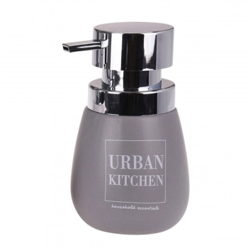 Ντισπένσερ Δολομίτη 300ml-8,5x8,5x14,8εκ. Grey MRShome 0061002