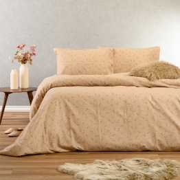Σετ Σεντόνια Φανελένια Διπλά 205x260εκ. Fay Beige Winter Line Mini Melinen 20005030