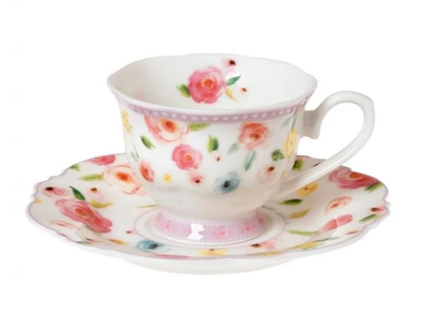 Φλυτζάνι Καφέ Πορσελάνης 100ml Primavera Purple CRYSPO TRIO 28.096.17