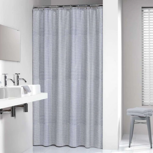 Κουρτίνα Μπάνιου Αδιάβροχη Υφασμάτινη 180x200εκ. Wave Blue Elemental Sealskin 233711324