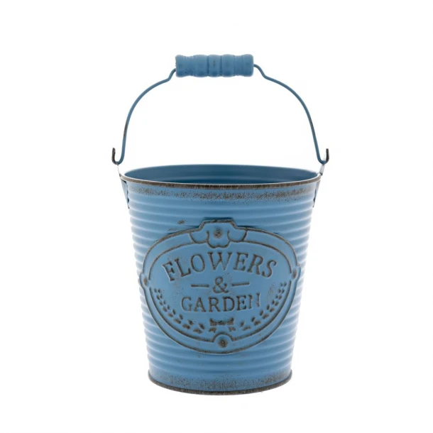 Κουβαδάκι Μεταλλικό Αντικέ Μπλε iliadis 12x13εκ. 85632