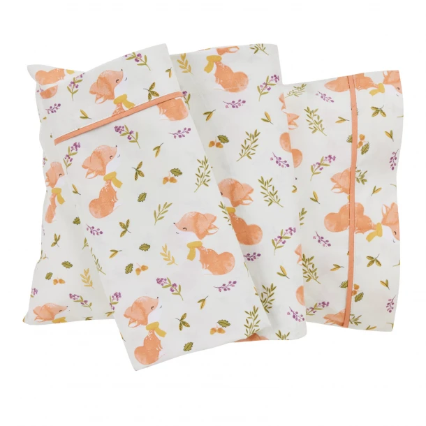 Σετ Σεντόνια Βαμβακερά Κούνιας 130x170εκ. Fun 4978 Beige-Teracotta Das Baby