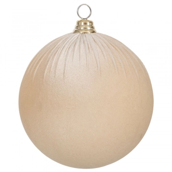 Χριστουγεννιάτικη Μπάλα Βελούδινη Κρεμ 30εκ. iliadis 90624
