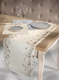 Runner Αλέκιαστο 2 Όψεων Polyester 2039 Golden Laser Cut 40x160εκ. Saint Clair