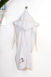 Κάπα Με Κέντημα Bebe 75x85εκ. Stork 193 White-Yellow Dimcol