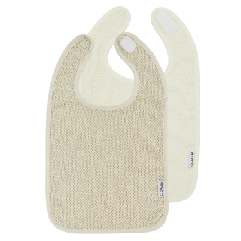 Σαλιάρες Σετ 2τμχ Βαμβακερές Popcorn Natural-Soft Sand Meyco MEY-241.205.CN.01.M2