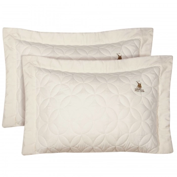 Ζεύγος Μαξιλαροθήκες Microfiber 50x70+8εκ. Classic 2358 Εκρού Greenwich Polo Club