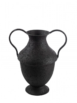 Βάζο-Αμφορέας Μεταλλικό Μαύρο 27,5x20x32,5εκ. Zen Collection 25.19.51402