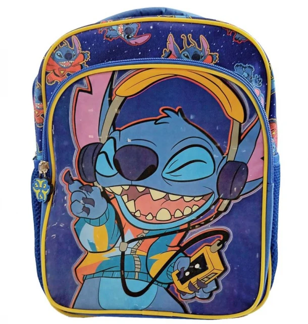 Τσάντα Πλάτης Νηπίου Stitch 29εκ. Με Ανατομική Πλάτη & 2 Πλαϊνές Θήκες Justnote 50-3547
