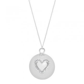 Μενταγιόν Εγκυμοσύνης Lilo Heart Silver Proud Mama PM-744