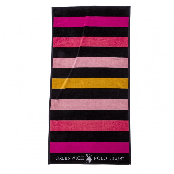 Πετσέτα Θαλάσσης Βαμβακερή 90x180εκ. Essential 3768 Κίτρινη-Ροζ-Φούξια Greenwich Polo Club