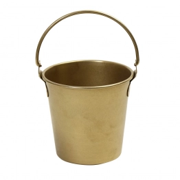 Παγοδοχείο Κουβαδάκι Ανοξείδωτο 18/10 Χρυσό Snow ESPIEL 12,5x12,5x13,5εκ. FEV239