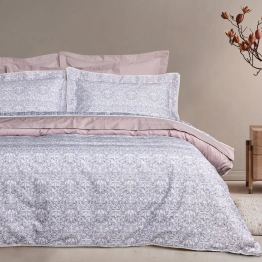 Σετ Σεντόνια Βαμβακοσατέν King 250x270εκ. Prestige 1729 Grey-Nude Das Home