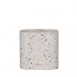 Ποτηροθήκη Διπλή Κεραμική 12x6,2x10,8εκ. Blend Terrazo Sealskin 800035