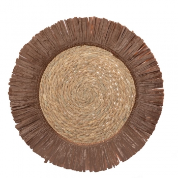 Σουπλά Ψάθινο Boho Natural-Καφέ Φ43εκ. iliadis 85656