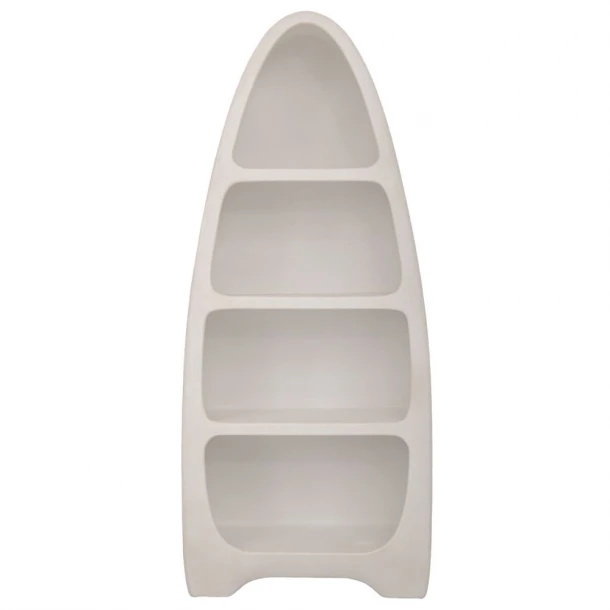 Ραφιέρα Mdf Λευκή Με Κωνικό Σχήμα 80x36x190εκ. iliadis 92137