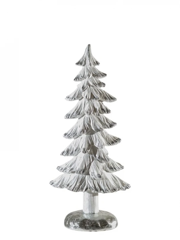 Χριστουγεννιάτικο Διακοσμητικό Δέντρο Polyester Λευκό-Ασημί 14x8x32εκ. Zen Collection 25.41.51880