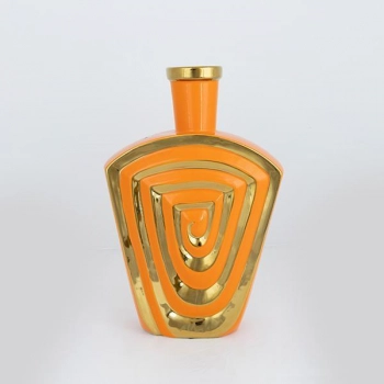 Βάζο Κεραμικό Χρυσό-Πορτοκαλί 23,7x9,5x37,5εκ. ESTHETI 752-20344