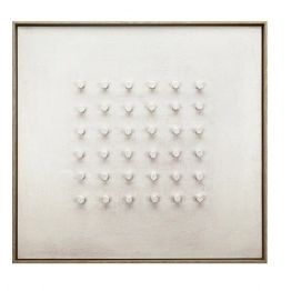 Πίνακας Χειροποίητος Καμβάς Mdf-Ps Plastic Λευκός ESPIEL 80x4,5x80εκ. FAL329