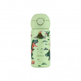 Θερμός Παιδικό Ανοξείδωτο Με Καλαμάκι Dino Explorer 350ml-7x7x18εκ. Save The Aegean Estia 01-43629