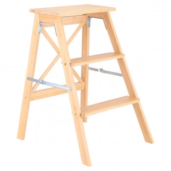 Σκαλοσκαμπώ Με 3 Σκαλιά Bamboo Natural 43,5x50x63,5εκ. Essentials Estia 04-34405