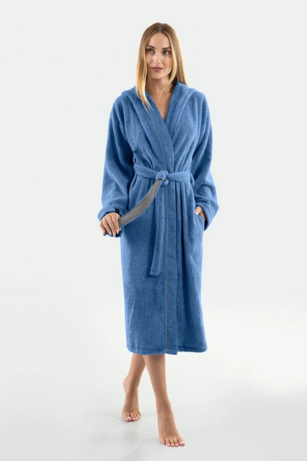 Μπουρνούζι Βαμβακερό Casual Blue Medium Guy Laroche