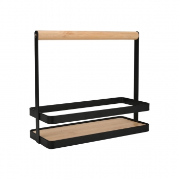 Θήκη Οργάνωσης Με Χερούλι Bamboo-Μεταλλική 20x15x10εκ. Essentials Estia 01-28343