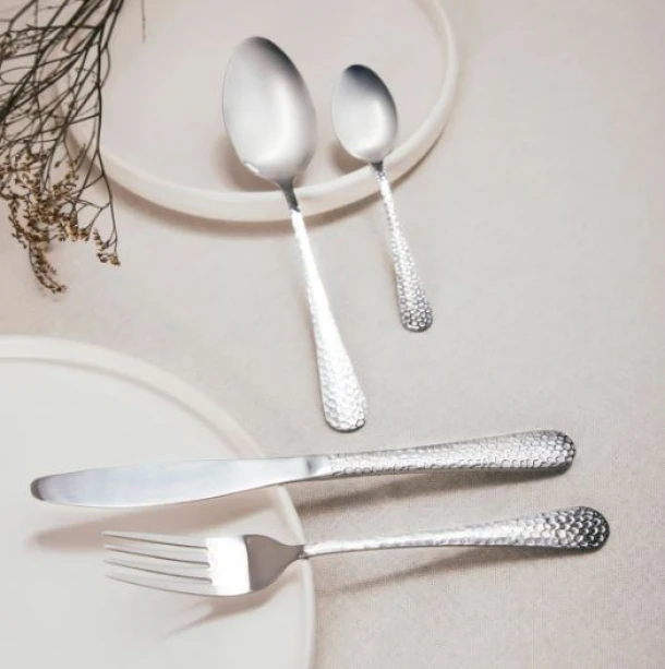 Σετ Μαχαιροπίρουνα 24τμχ Ανοξείδωτα Ασημί Gentry Homla 240423