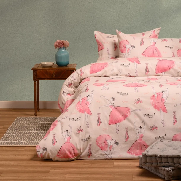 Σετ Σεντόνια Φανελένια Μονά 170x260εκ. Ballet Ecru Winter Kids Line Melinen 20004066