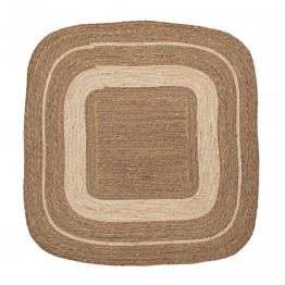 Χαλί Jute-Βαμβακερό Boho Τετράγωνο 120x120εκ. Καφέ-Natural iliadis 90149