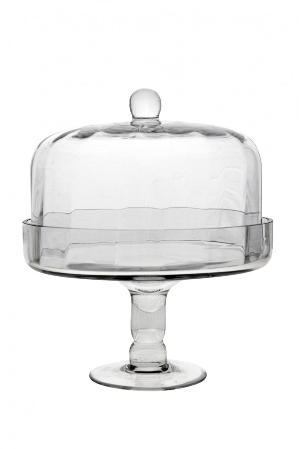 Τουρτιέρα Γυάλινη Διάφανη Με Πόδι 26,5x33εκ. Zen Collection 18.6.43448-ΖΕΝ