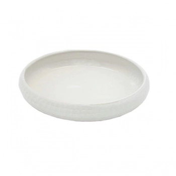 Διακοσμητική Πιατέλα Κεραμική Λευκή Art Et Lumiere 28,5x6εκ. 40511