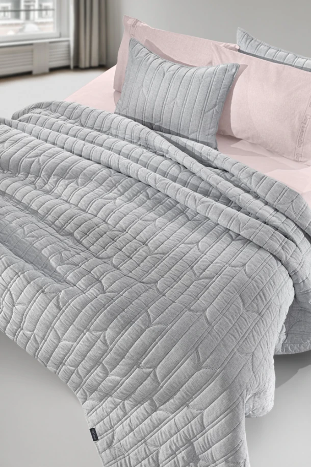 Σετ Κουβερλί Microfiber King 240x250εκ. Aurora Grey Guy Laroche
